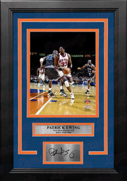 Autographed Patrick Ewing vs. Shaquille O'Neal NY Knicks 8x10 Framed Basketball Photo