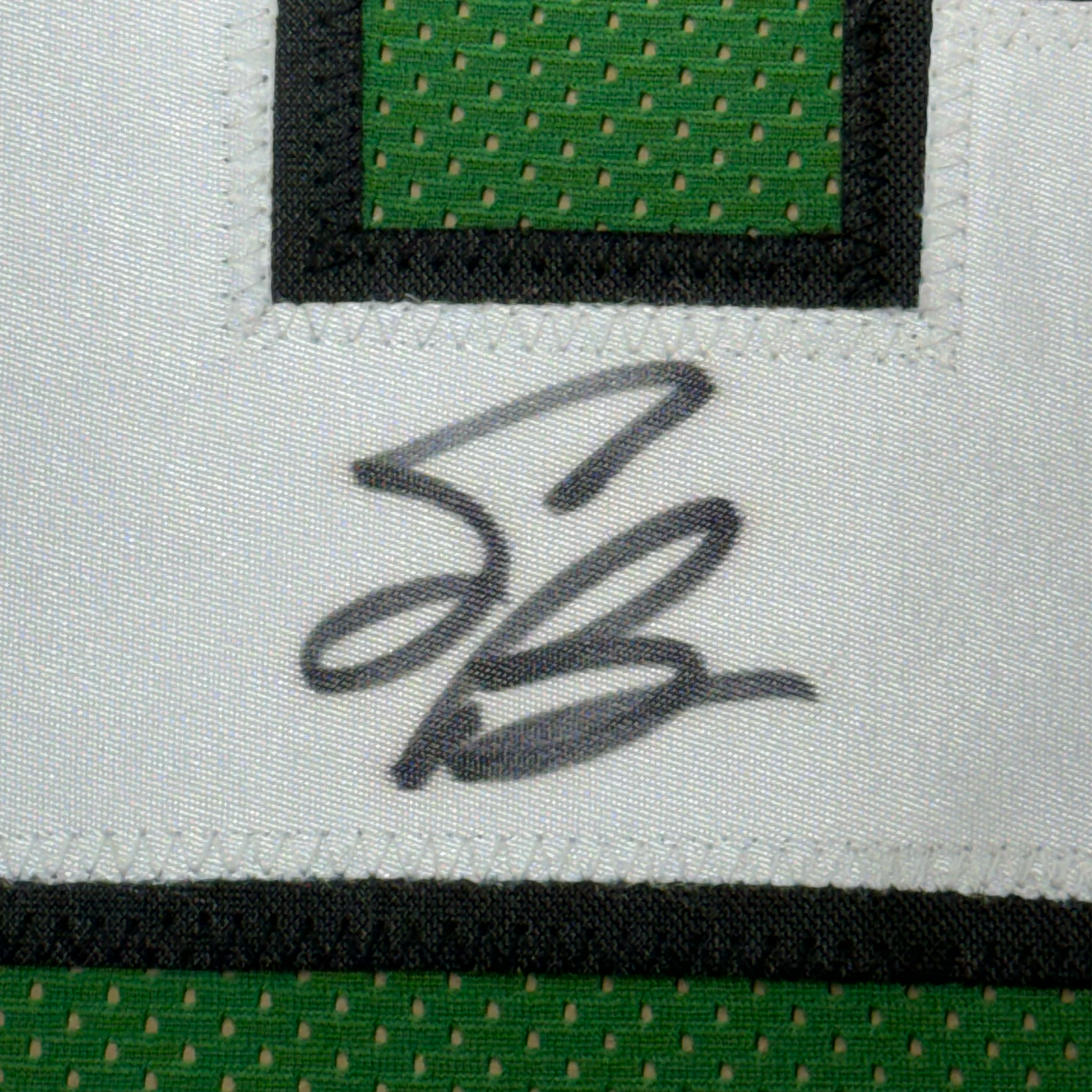 Autographed Saquon Barkley 35x39 Philadelphia Kelly Green Football Framed Jersey