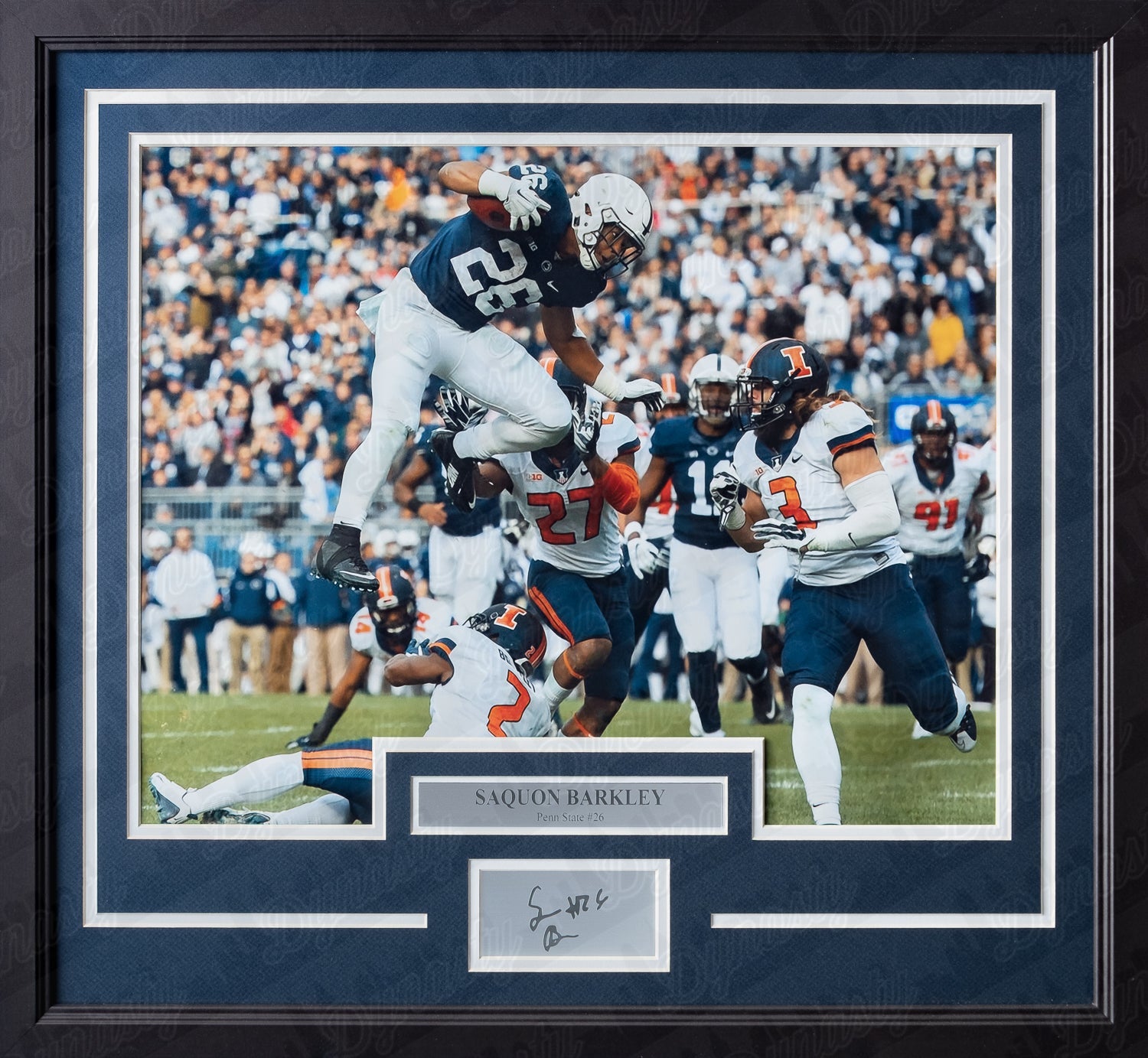 Engraved Autographed Saquon Barkley Penn State Nittany Lions College Football Framed Photo
