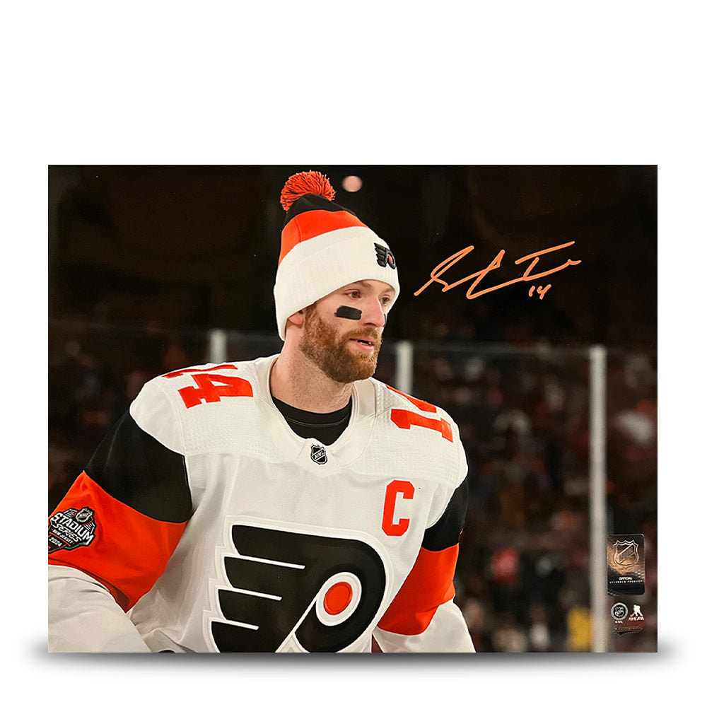 Autographed Sean Couturier 2024 Captain Debut Philadelphia Flyers 11x14 Photo