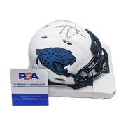 Autographed Trevor Lawrence Jacksonville Jaguars Lunar Mini Football Helmet