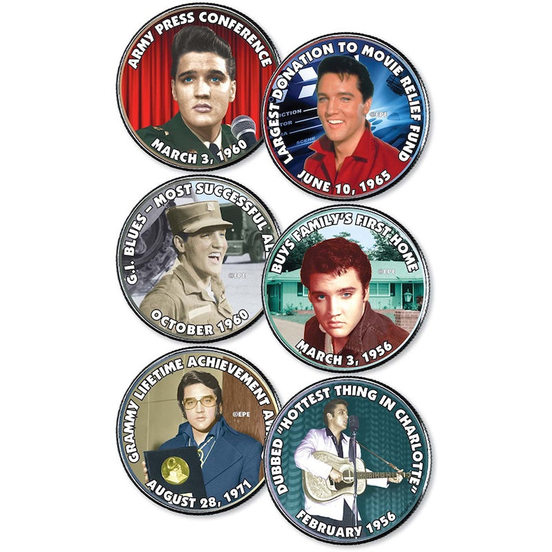 Elvis Half Dollar Coin Collection (Set of 6)