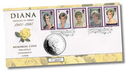 1999 $5 Princess Diana Stamp Coin Cover