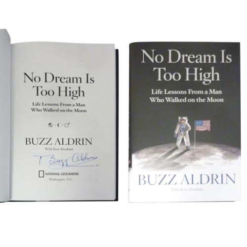 Autographed Buzz Aldrin NASA "No Dream Is Too High" Book