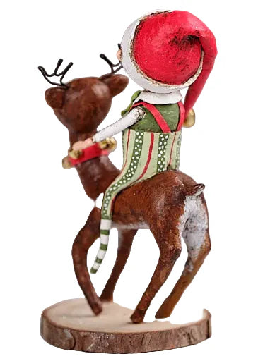 Run Run Reindeer Christmas Figurine by Lori Mitchell — 6.5-Inch Poly Resin Collectible (New 2026)