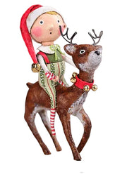 Run Run Reindeer Christmas Figurine by Lori Mitchell — 6.5-Inch Poly Resin Collectible (New 2026)