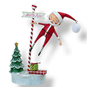 Swinging into Christmas Santa Figurine by Lori Mitchell