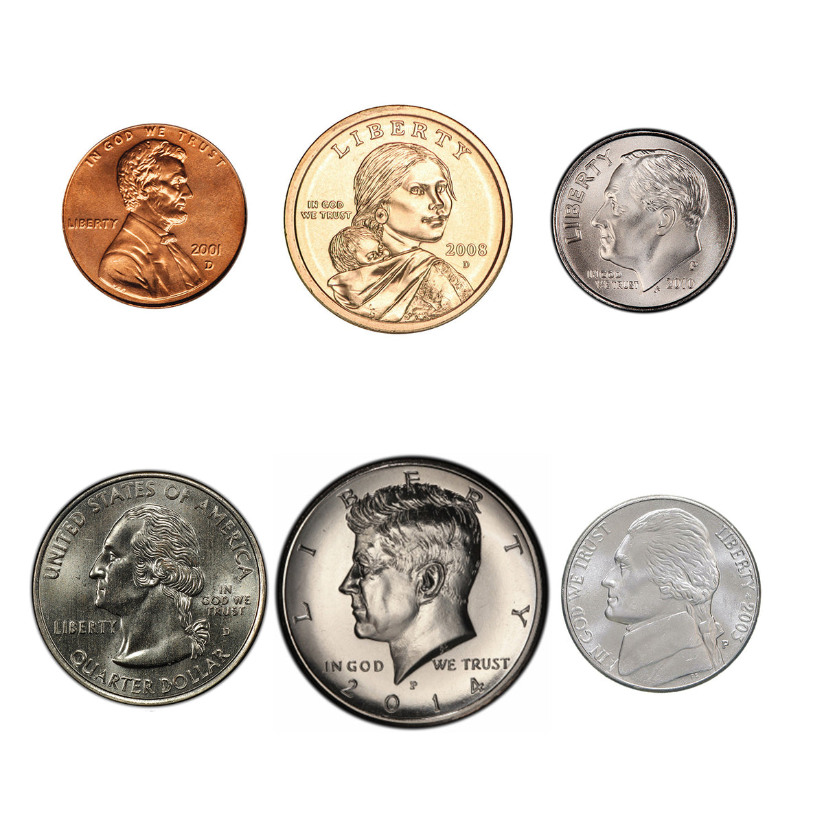 21st Century American 6-Coin Type Set - Mint State Condition - Relics ...