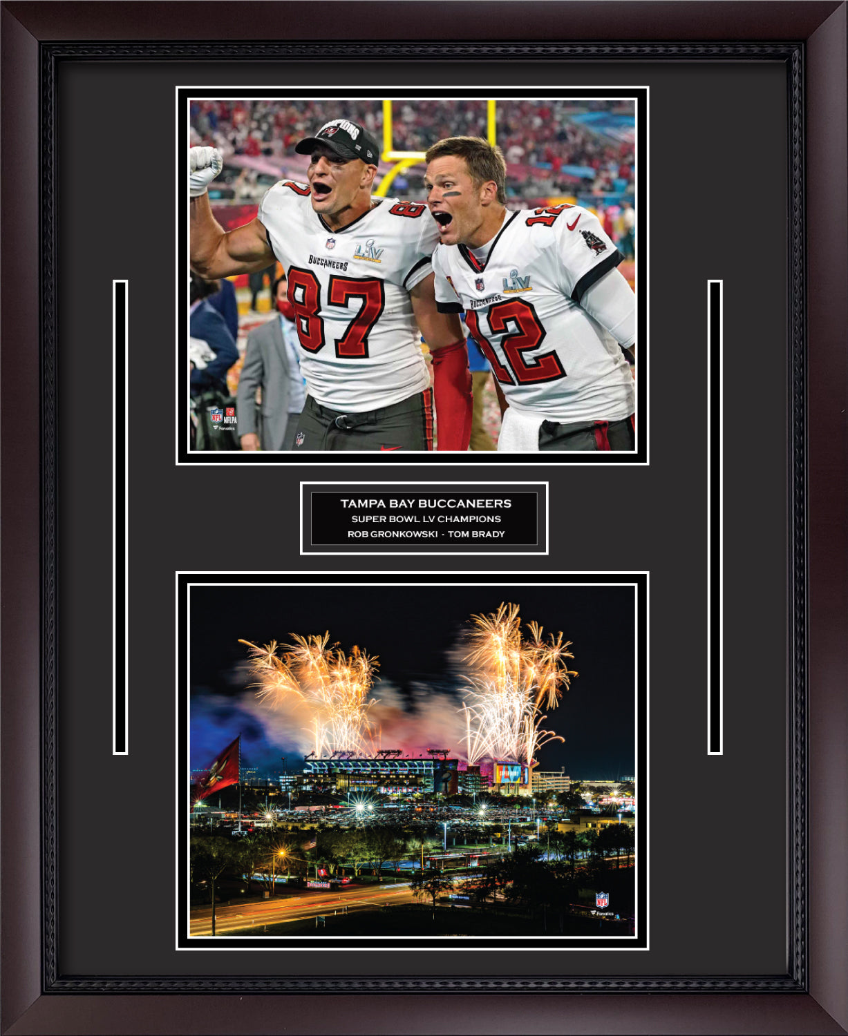 Framed Tom Brady Tampa Bay Buccaneers Super Bowl LV Champions