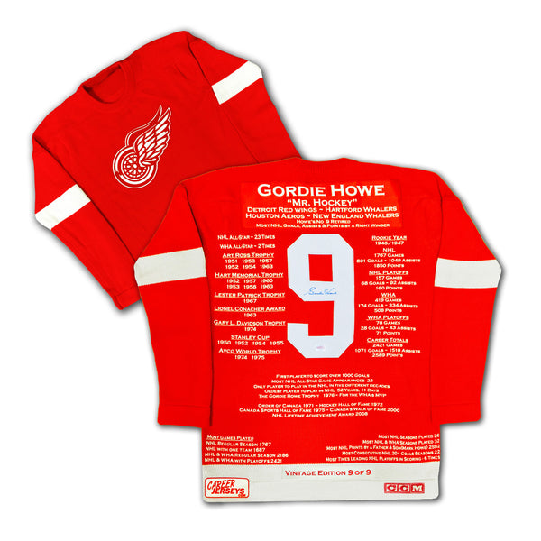 Gordie Howe Detroit Red Wings Autographed Signed Mr Hockey White
