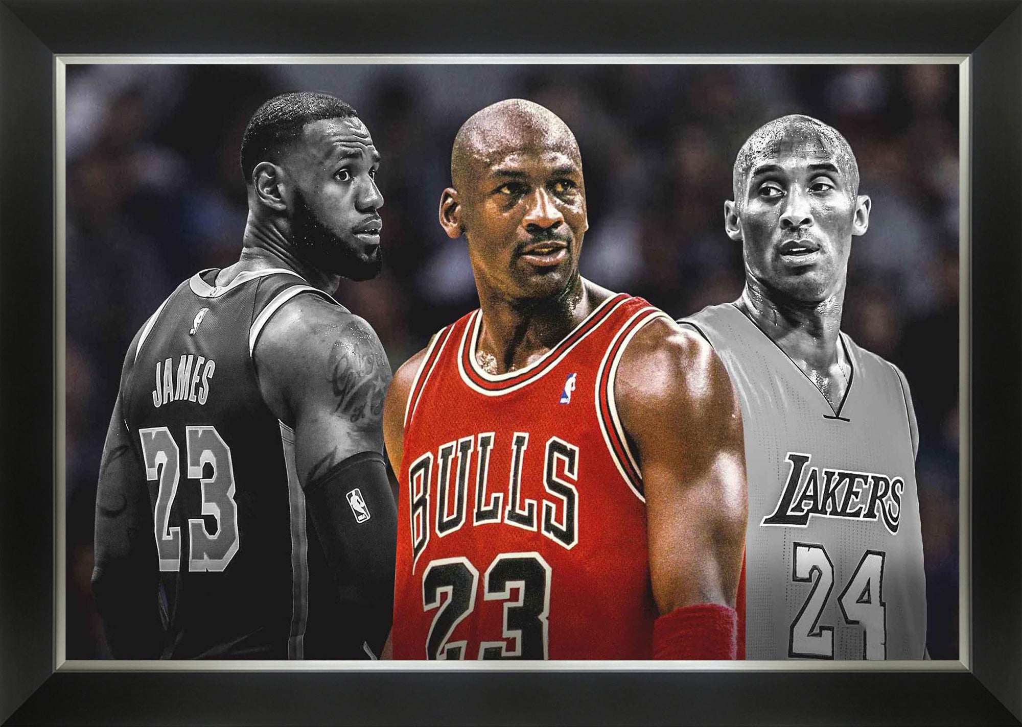 Kobe Bryant LeBron James And Michael Jordan Art Piece