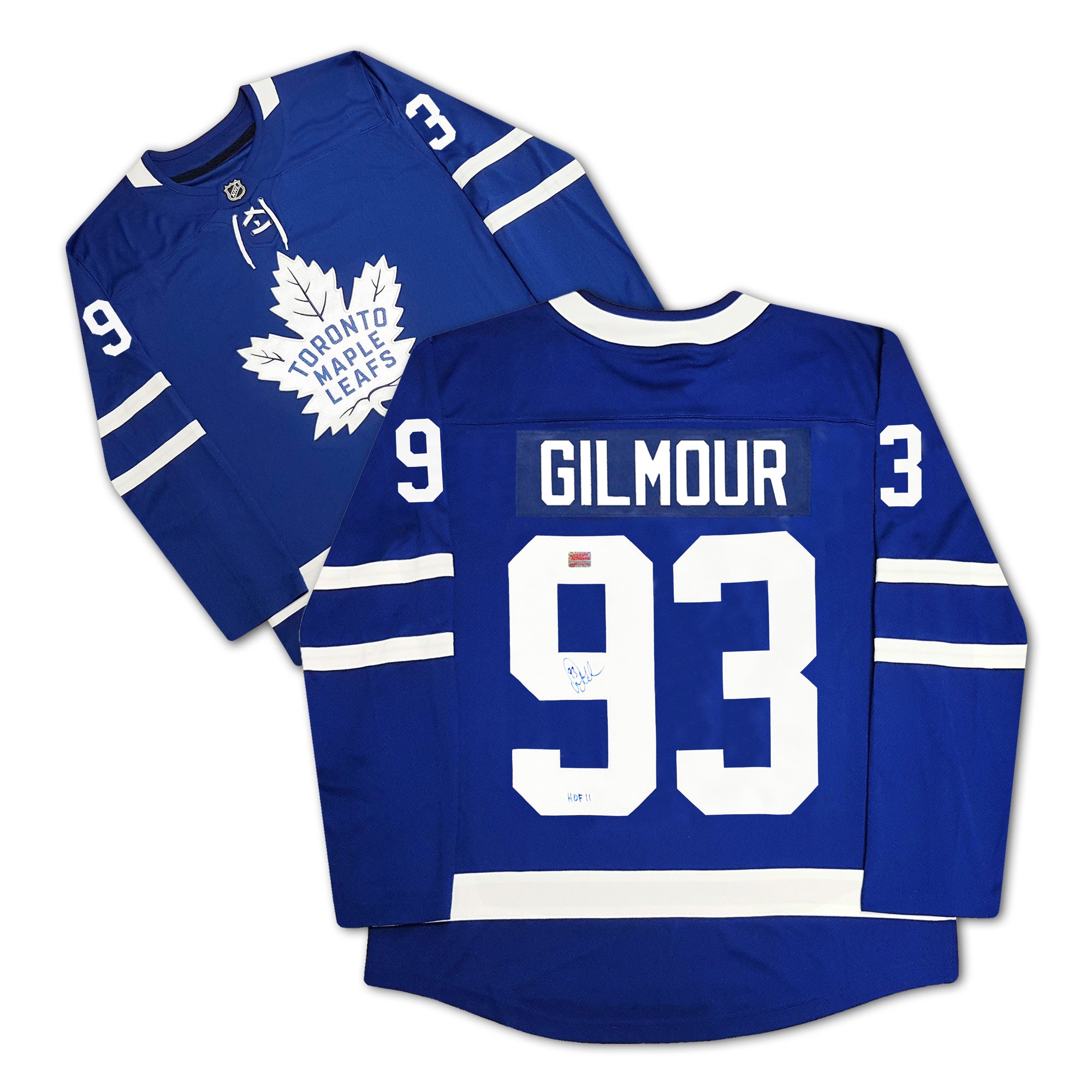 Doug Gilmour Signed Toronto Maple Leafs Blue Hockey Jersey – Franklin Mint